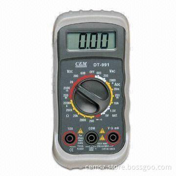 Manual Ranging MultiMeter with Digital Backlighted LCD